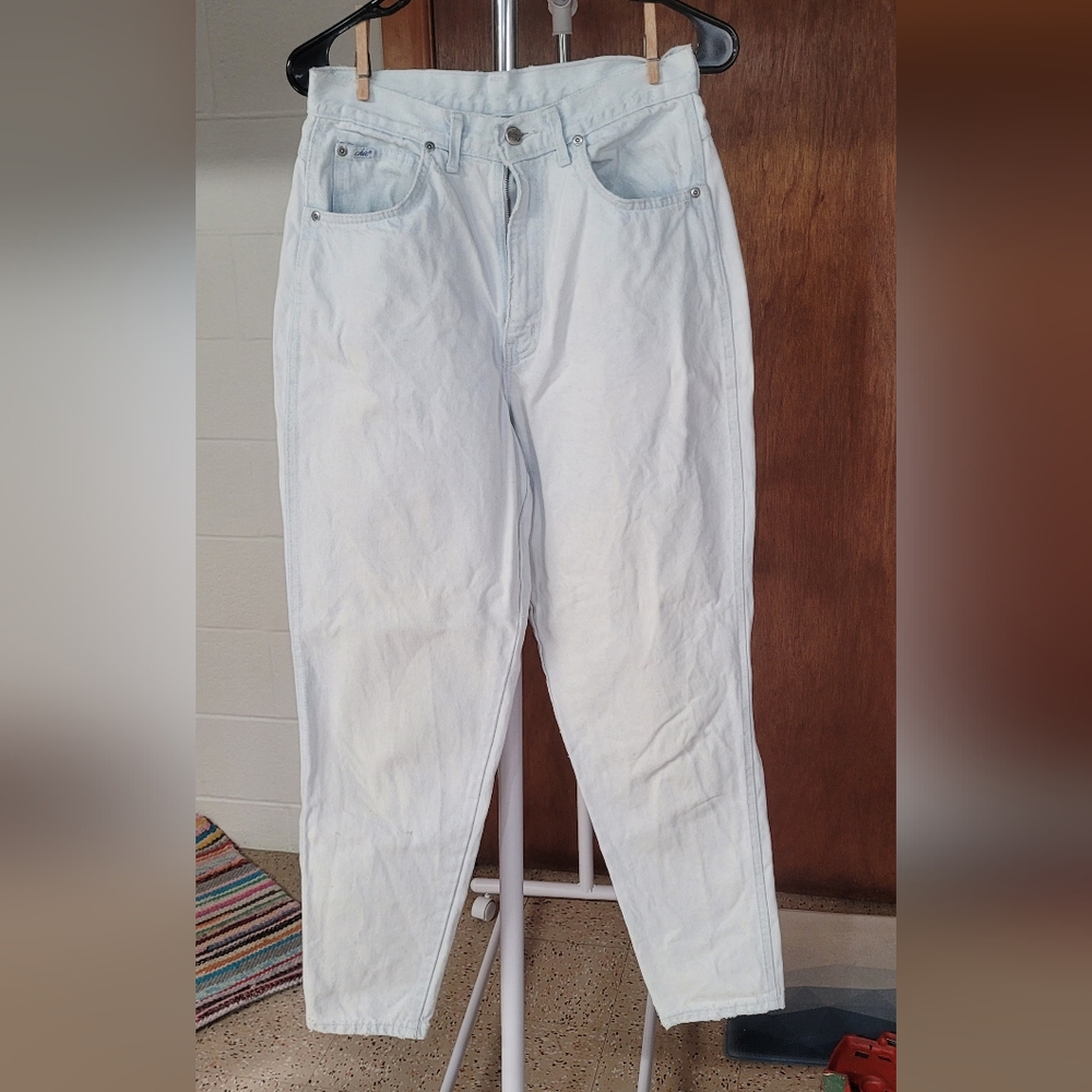 Vintage Chic Brand Light Blue Denim Jeans, Made In USA